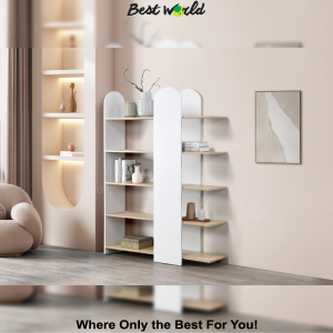 ACRO Modern Multi-Compartment Bookshelf - BS-1042 (7487 + WHITE) with Detachable Storage & Display Slots