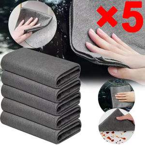 Japan 10Pcs/set No Trace Cleaning Cloth Microfiber Absorbent Dish Cloth Tableware Rag Home Cleaning Towel for Kitchen Bathroom Car 30*30cm Magic Fiber Cleaning Cloth/Water Absorbent Superfine Glass Wiping Rag Thickening and enlarging
