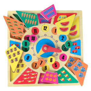 Puzzle Jam Kayu - Mainan Edukatif Belajar Mengenal Waktu dan Belajar Berhitung - Kayu Seru