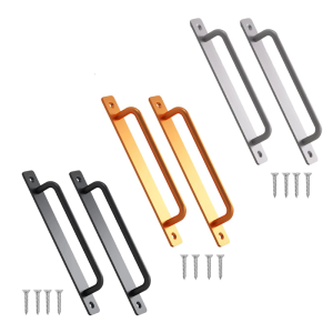 Pack of 2 Multipurpose Sliding Door Handles Sturdy Aluminum Alloy Hole Center for Bathroom Closet and Kitchen Supplies