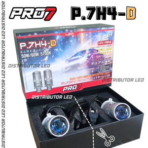 LAMPU MINI PROJECTOR BILED PRO 7 PRO7 P.7H4-D P7H4D PNP H4 50/60W