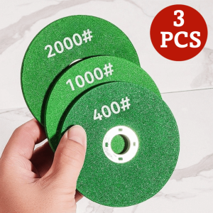 LYMEDIA 3pcs ละเอียดมาก ล้อเจียรสำหรับลับคม ทนต่อการสึกหรอ บดอย่างหนัก ล้อเจียรละเอียด ใช้งานได้จริง ทนทาน แผ่นขัดเงา เครื่องเจียรไฟฟ้า
