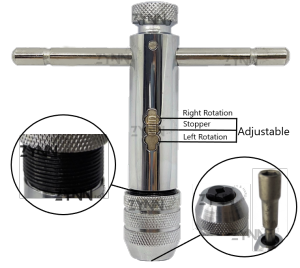 [SG STOCK] TAP WRENCH T-Bar Handle Ratchet Screw Thread Metric Plug Adjustable Holder Screwdriver Hand Tool