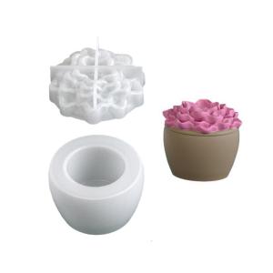 Flexible Silicone Flower Flower Mold For Resin Crafts Holder And Decorative Container Succulent Planter