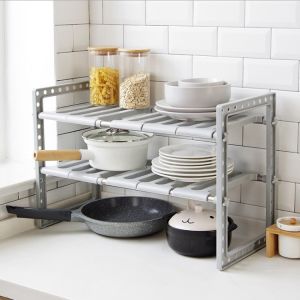 Labeling Kitchen Sink Rack Retractable Layered Countertop Organizer Shelf Multifunctional Shelf Wholesale