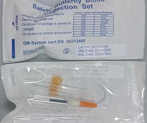 Safety Winged Butterfly Blood Collection Needle with Pre-attached Holder 1Pc KKM MDA Approved Hospital Standard