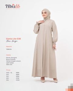 LITE 036 GAMIS BY NIBRAS TERBARUU DRESS DAILY KASUAL PREMIUM KULIAH KEKINIAN TERMURAHH