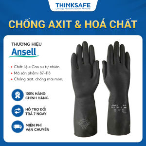 Găng tay cao su chống hóa chất Alphatec 87-118 chống Axit chất tẩy rửa chống hóa chất Bao tay chống axit - Thinksafe