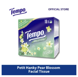 Tempo Petit Hanky Pear Blossom Pocket Facial Tissue (4-Ply x 18 Packs x 7 Sheets)