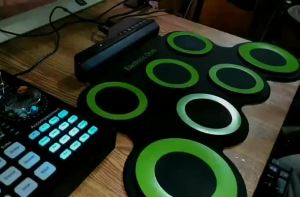 RIXTON Portable Electronic Drum Digital Roll-up Digital Drum Set Silicone Electric Drum Pad Kit