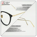 [DJAVA OPTIK] Frame Akira - Kacamata Bulat Semi Cat Eye Titanium Lebar. 