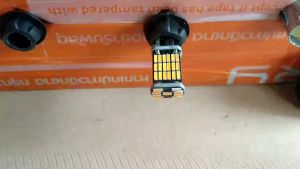 หลอดไฟ LED 45ชิพ T10 ขั่วเสียบ แสงสีส้ม DC12V. จํานวน 1 คู่