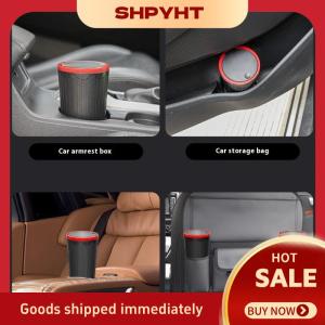 SHPYHT Xe Thùng Rác Bin Có Thể Mini Tự Động Bụi Tổ Chức Xe Nội Thất Thùng Rác Túi Thùng Rác Container Lưu Trữ Hộp Xô Tự Động Phụ Kiện