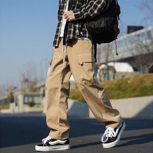 Cargo Men Pants Mens Three-Proof Workwear Casual Pants Mens Straight-Leg Pants plus Size Tactical Pants Loose All-Match Multi-Pocket Long Pants