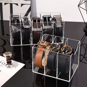 [HOT] 3/5/7 lattice Transparent Belt Storage Box - Large-Capacity Home Display Stand - Organiser