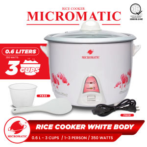 Micromatic Rice Cooker 0.6L/1.0L/1.5L - Gold Mind Everyday Low Price