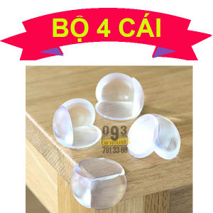 Combo 4 Cao Su Silicon Bịt Cạnh Bàn Ghế Dụng Cụ Bọc Góc Cạnh Tủ Miếng Bọc Cạnh Bàn Silicon