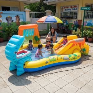 INTEX 48260 Square Bouncing Pool Jumping Trampoline Jumping Fun Toy Inflatable Bouncers Ball Pool Castle