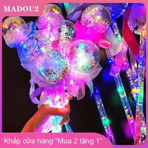 [COD] MADOU2 1PC trẻ em đầy màu sắc phát sáng gậy nhấp nháy trái tim sao bướm cô gái công chúa cổ tích Wands vai trò chơi hiển thị cosplay bên ủng hộ
