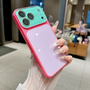 Dopamine Contrast Color Tempered Glass Case For iPhone 17 16 15 14 Pro Max Glossy Camera Protection Hard Bumper Anti-drop Cover