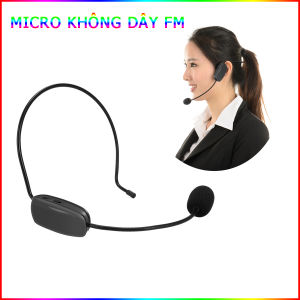 Micro Không Dây Tầng Số FM Pin Sạc Dùng Cho Máy Trợ Giảng Amply Thiết Bị Thu Phát MC Giáo Viên Giảng Viên