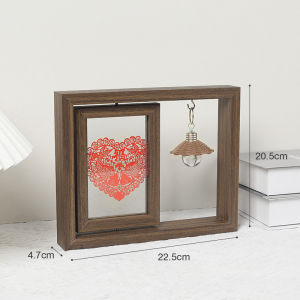 Spring Home กรอบรูปไม้ ไม้หมุนได้ หมุนได้ 360 องศา สองด้าน ใส่รูปภาพสองด้าน กรอบรูป ตกแต่งบ้าน