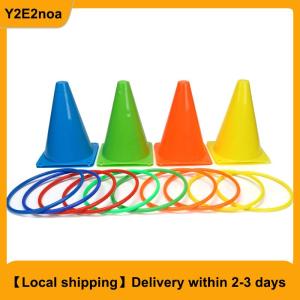 【Local shipping】 Party Games Ring Toss Game Carnival Combo Set Soft Plastic Cones Ring Toss Games Throwing Game Toy For Kid Adult