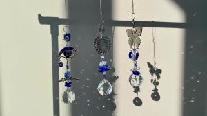 Turkey Evil Eye Pendants Wind Chimes Good Luck Amulet Home Wall Hanging Decor Dream Catcher Blue Rhinestone