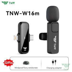 TNW A2/A3 Wireless Lavalier Microphone 2-in-1 Receiver Noise Canceling Lapel Mic For Interview Video