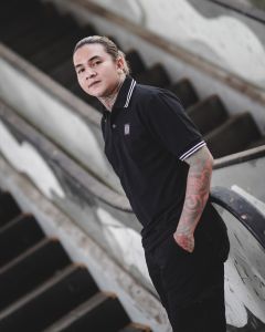 BNY Kaos Polo Shirt Pria Premium Bahan Cvc Pique Motif List Brand Indigo
