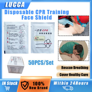 50PCS Disposable CPR Masks Barrier Disinfection Mask First Aid Kit Mouth-to-mouth Training Mask CPR Face Shields Medical Kit