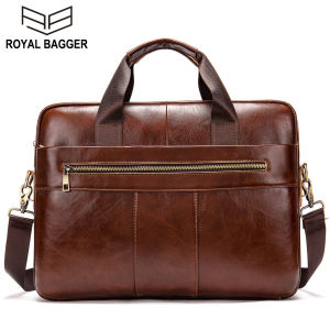 Royal Bagger Cặp Đựng Máy Tính Xách Tay Túi Xách Cho Nam Túi Da Bò Thật Vai Châu Âu Phong Cách Doanh Nghiệp Túi Đựng Máy Tính