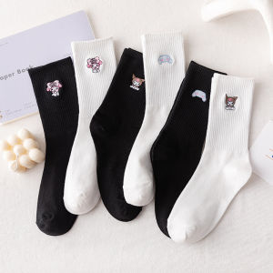 Sanrio Socks Kuromi Cinnamoroll Mid-calf Socks Thickened Thermal Casual Socks Versatile Trendy New Products Children Adults Sock