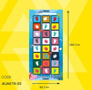 Hopscoth Jejak Kaki dan Tangan - Karpet Bermain Anak Melatih Keseimbangan & Motorik Kasar