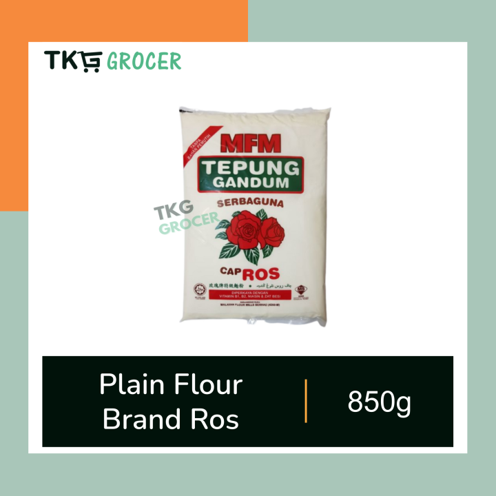 Tepung Gandum Cap Ros 1kg / Plain Flour Brand Ros Lazada