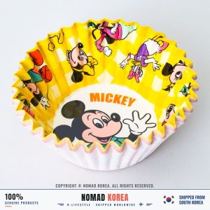 Daiso Korea Disney Mickey & Minnie Cupcake Cups 20pcs 2 Designs 7.5cm Paper Liners Microwave Safe Bento