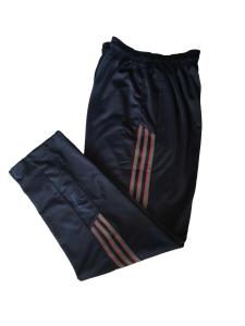 Quần thể thao giáo viên học sinh sinh viên vải thun cào dày nền màu xanh 3 sọc xámphom xuông từ 40kg - 90kg.