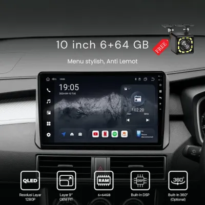 Pioneer Car Radio Mobil Navigasi 6G + 64G Android 14 Head Unit Android 9/10 Inci