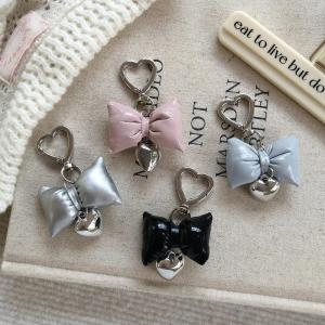 Stylish Y2k Bowknot Heart Keychains Girl Phone Lanyard Bow Key Chain Backpack Decoration Accessories Gift