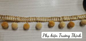 Dây tua rua quả bông - phụ kiện ngành may mặc