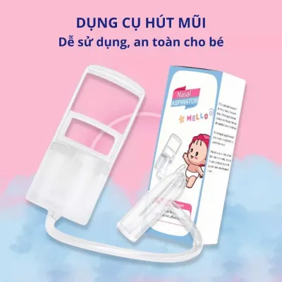 [Mẫu mới 2024] Hút mũi NoseFrida Thuỵ Điển/Hút mũi bằng tay Nasal cho bé từ sơ sinh