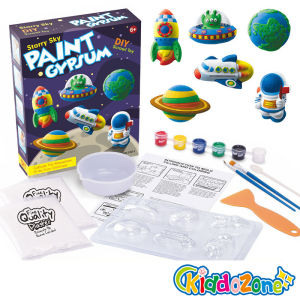 KiddoZone DIY Plaster Painting Toy Gypsum Powder Mould Educational STEM Kids Paint Toys