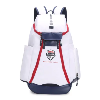《822》{hot} Elite Basketball Training Backpack Large Capacity Fitness Student Bookbag Unisex Dual Shoulder Bag Team USA Elite Backpack