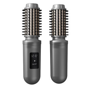 AE Popular model of dual-use straightening and curling comb for home and dormitory use hair care volumizing portable wireless negative ion hair straightener