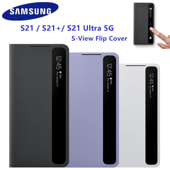Original Samsung S21 Mirror Smart View Flip Case For Samsung Galaxy S21
