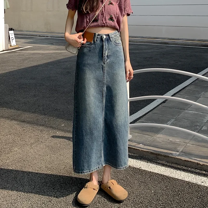 Club factory hot sale denim skirts