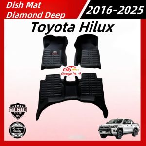 Toyota Hilux car mat 2016-2025 Premium Diamond Deep Dish car Matting car accessories car matting