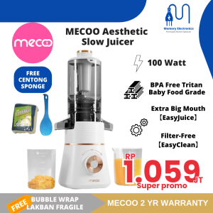 Mecoo Slow Juicer Aesthetic Juicer Buah Sehat Low Watt