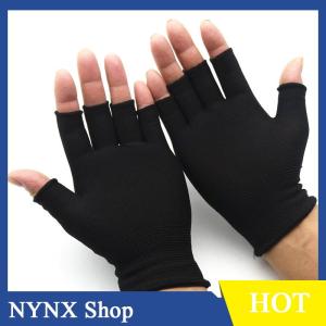 [NYNX] ถุงมือครึ่งนิ้วถุงมือผ้าฝ้ายถักข้อมือสำหรับผู้หญิงและผู้ชาย