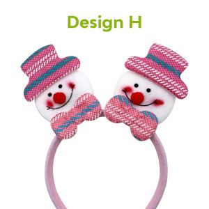 OSQ Christmas Headband Santa Reindeer Snowman Bear Hair Band New Year Lightening Double Head